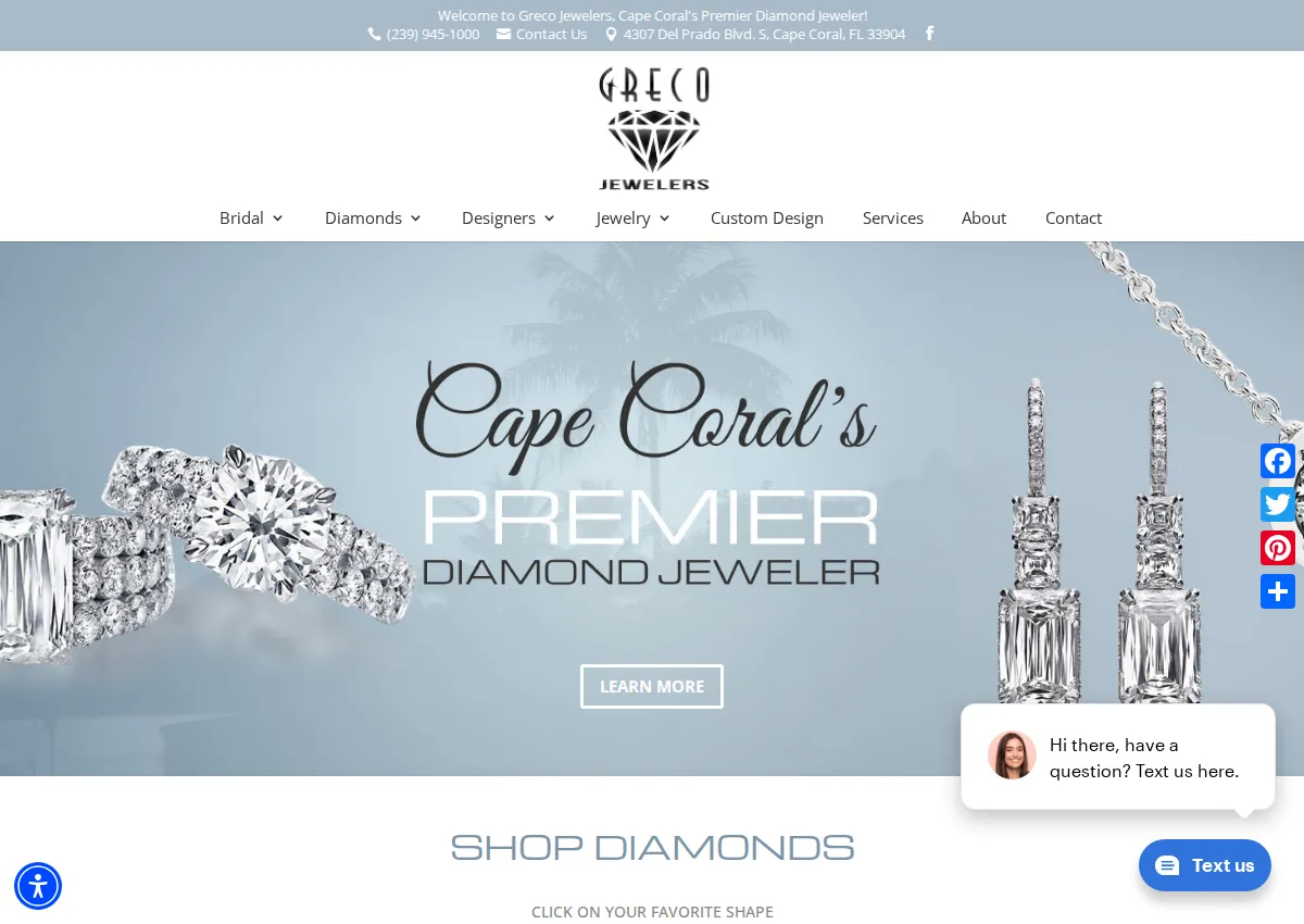 Store homepage