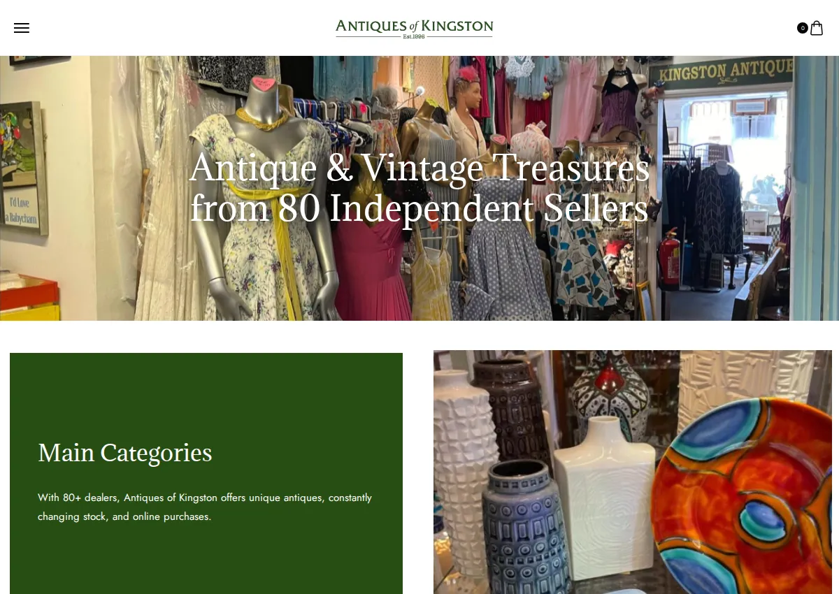Store homepage