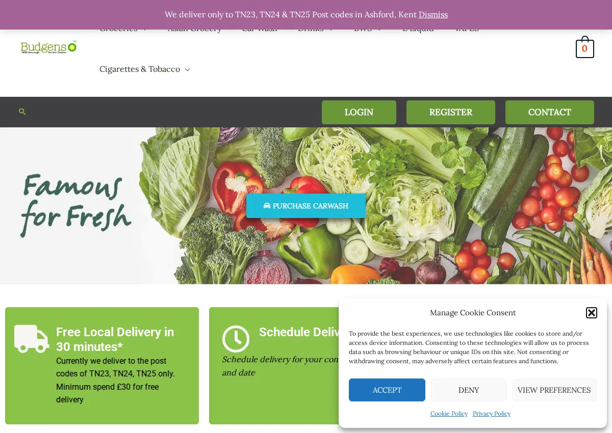 Store homepage