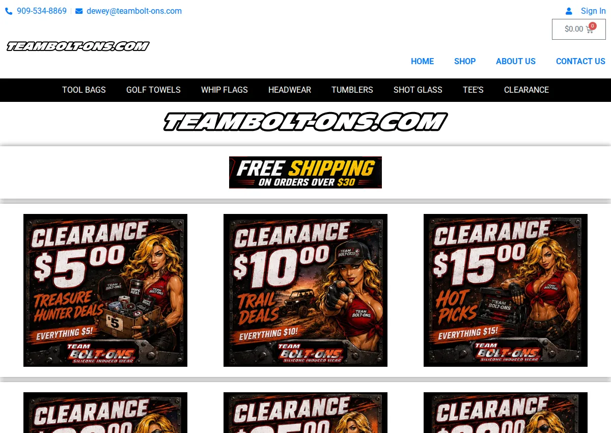 Store homepage