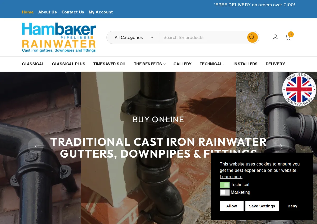 Store homepage