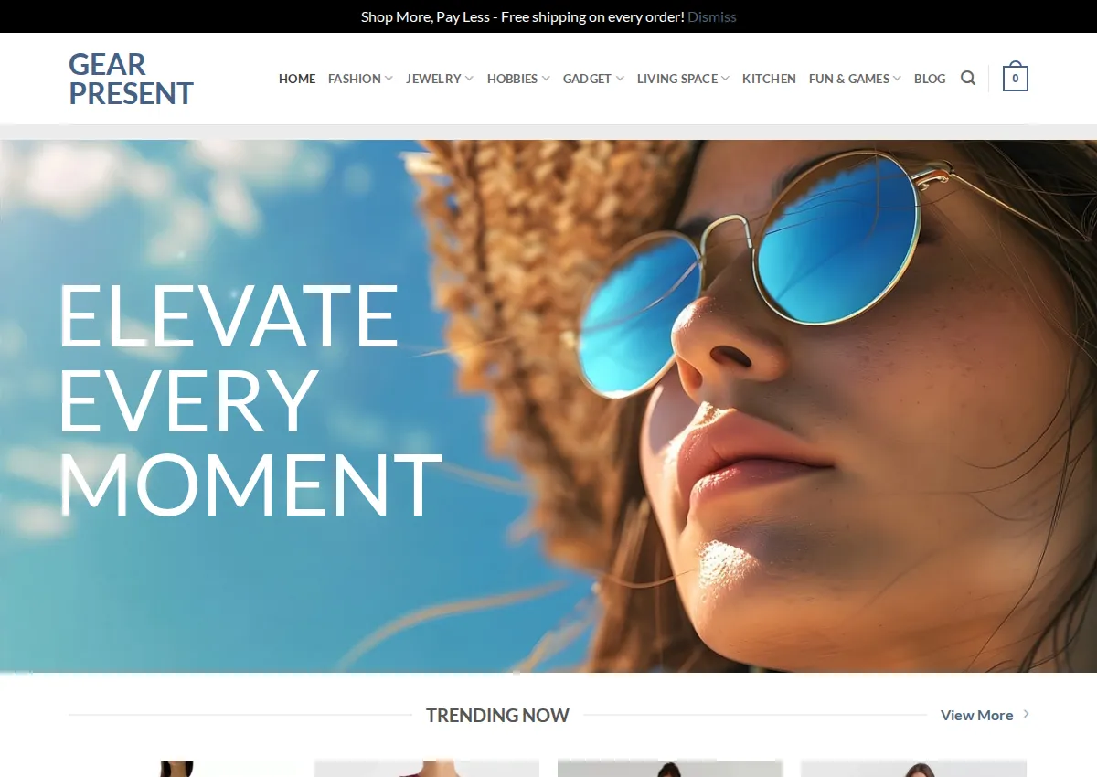 Store homepage