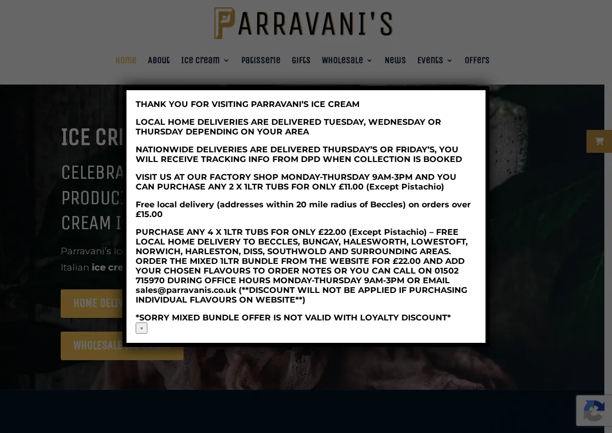 Store homepage
