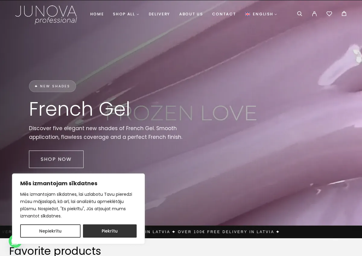 Store homepage
