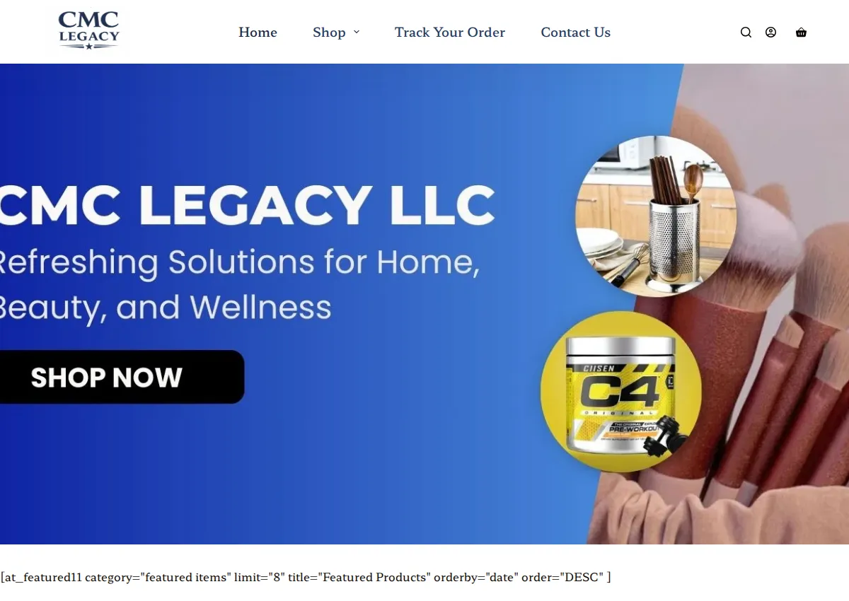 Store homepage