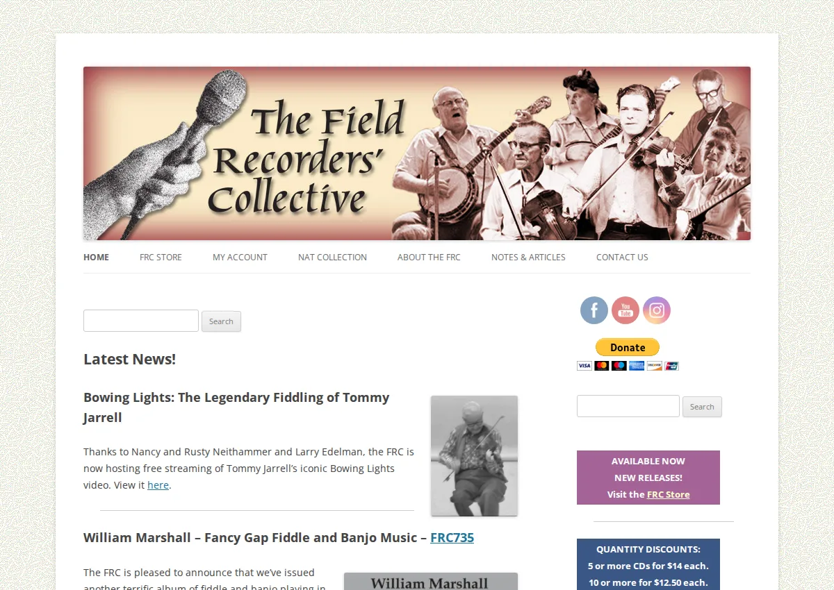 Store homepage
