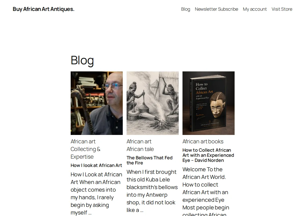Store homepage