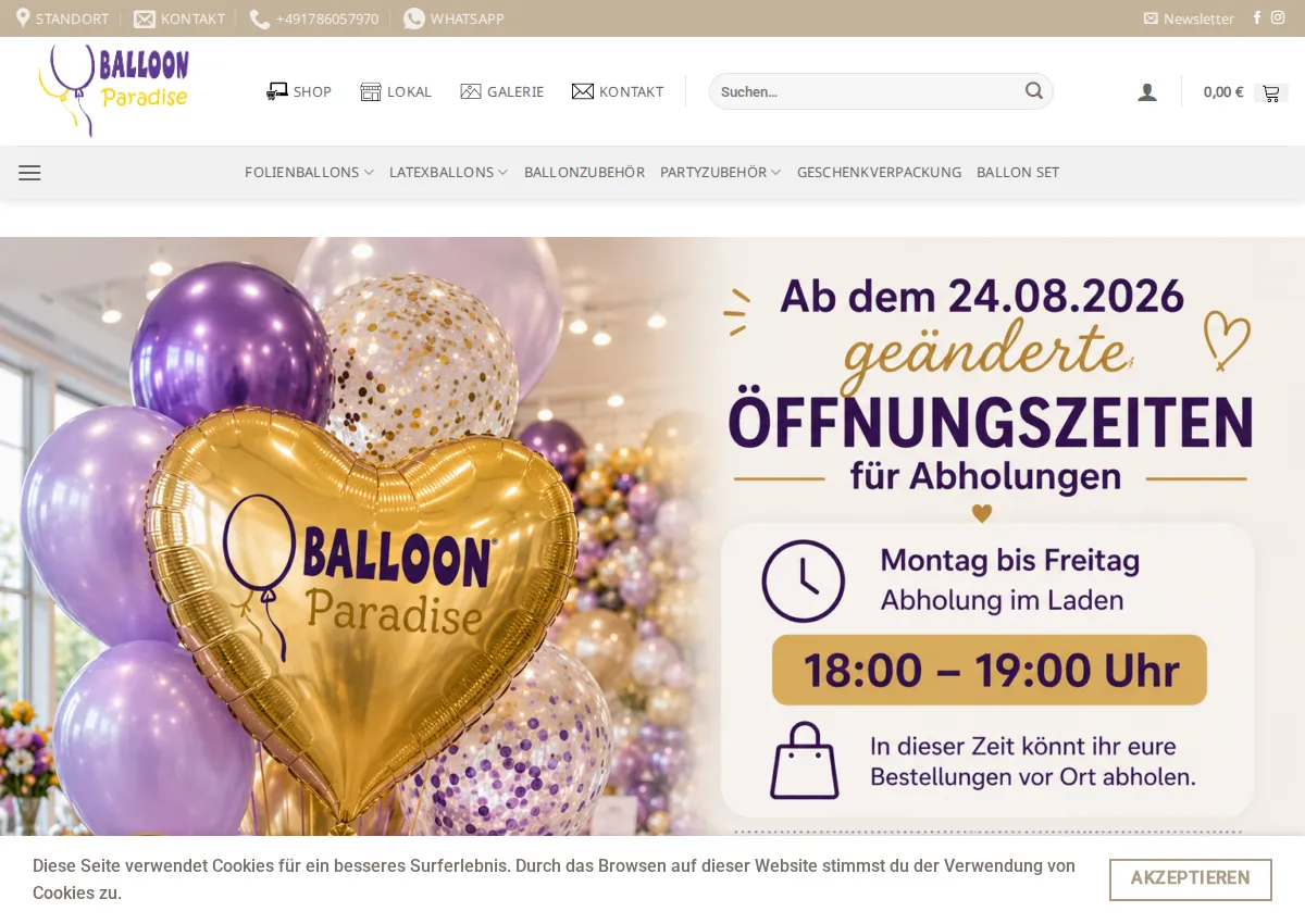 Store homepage