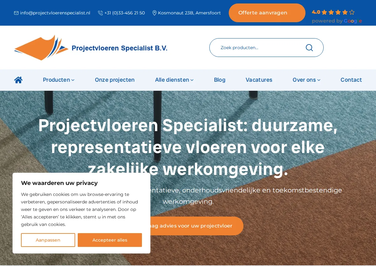 Store homepage