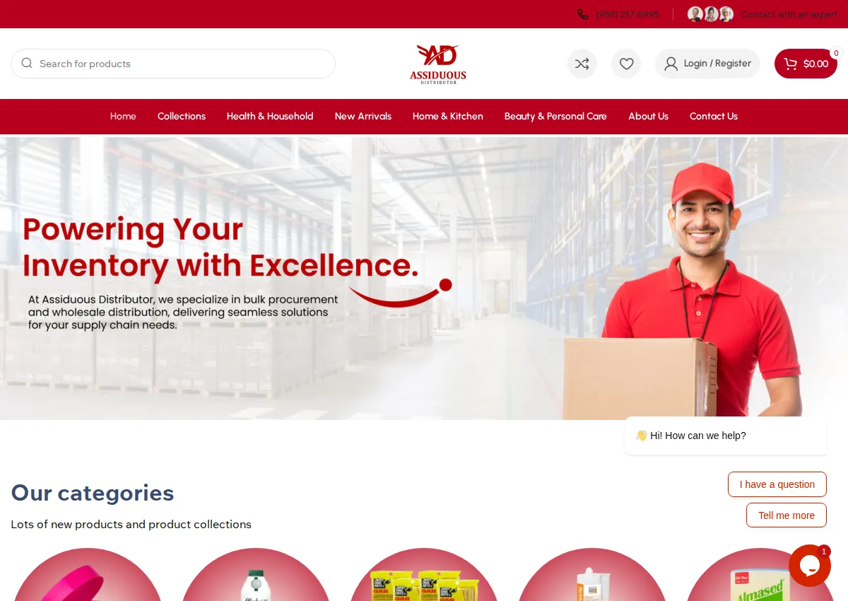 Store homepage