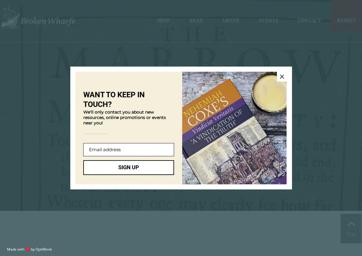 Store homepage