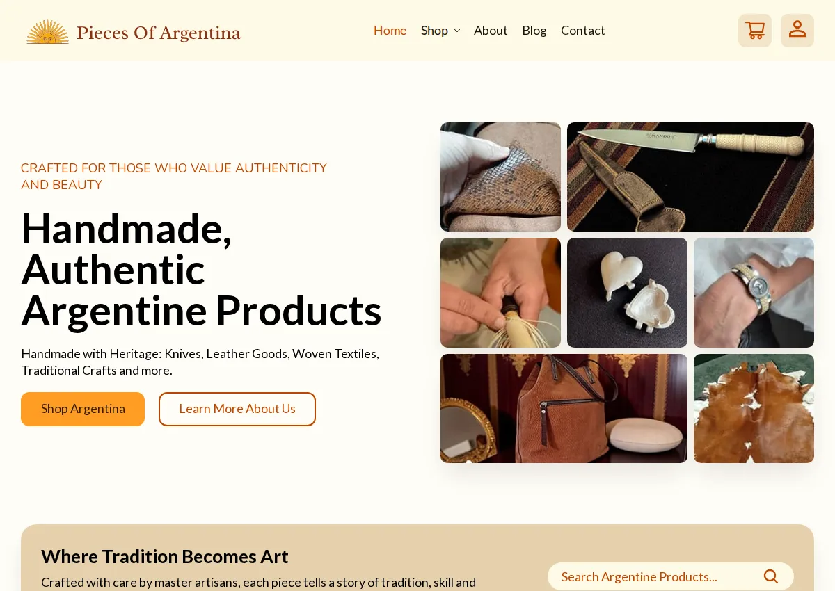 Store homepage