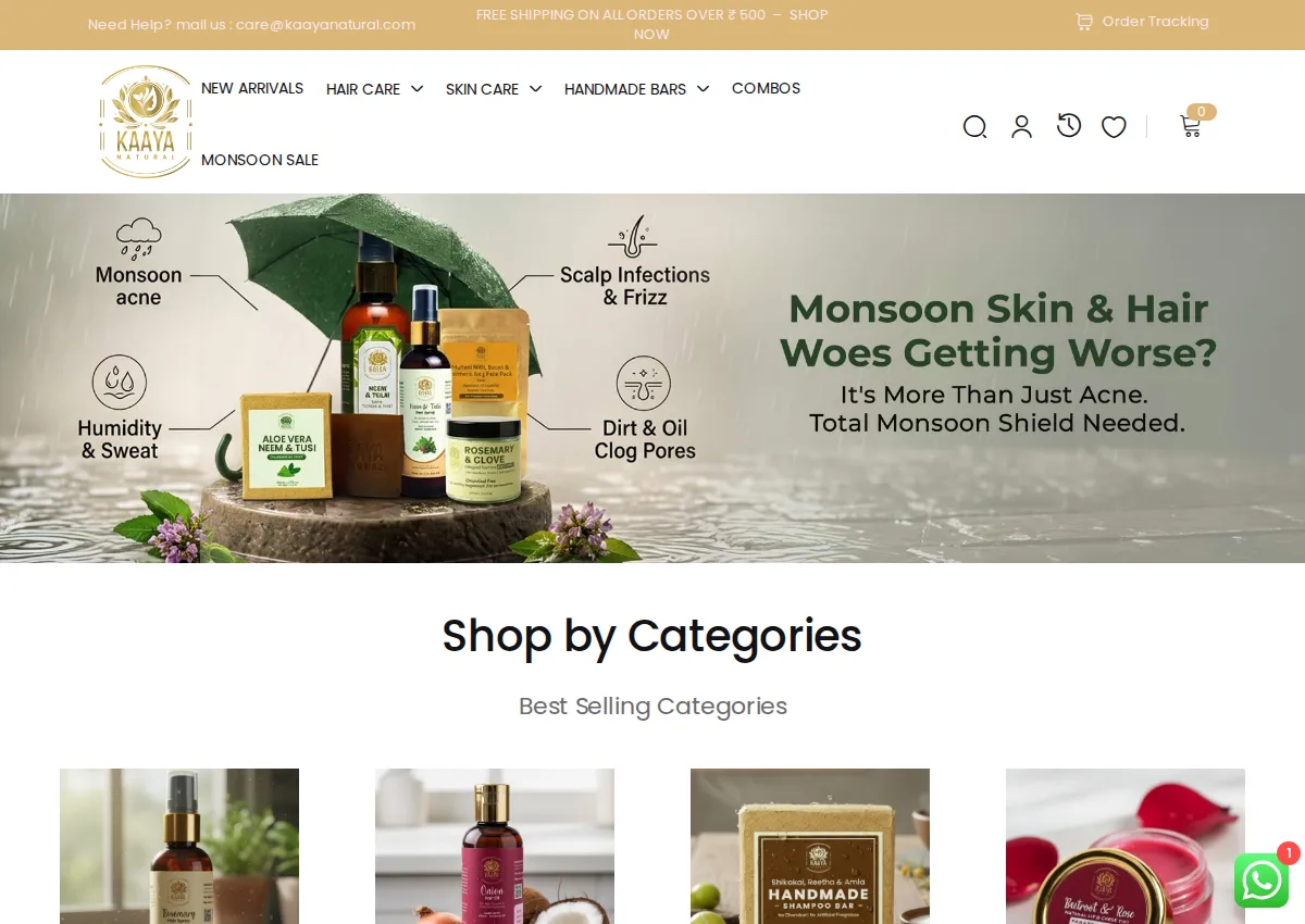 Store homepage