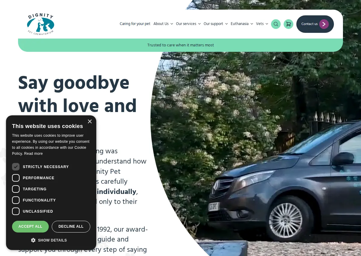 Store homepage