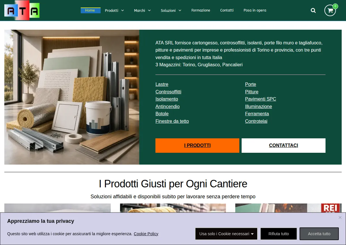 Store homepage