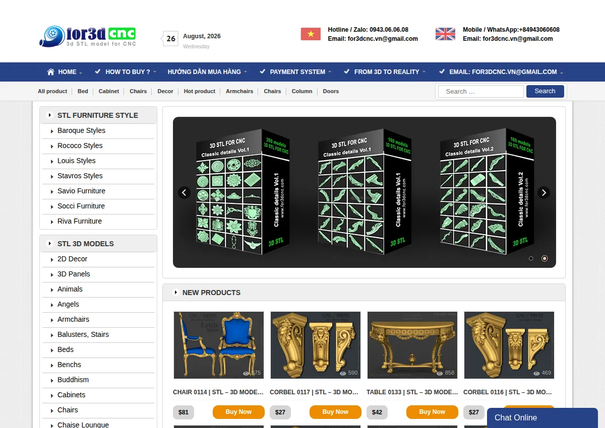 Store homepage