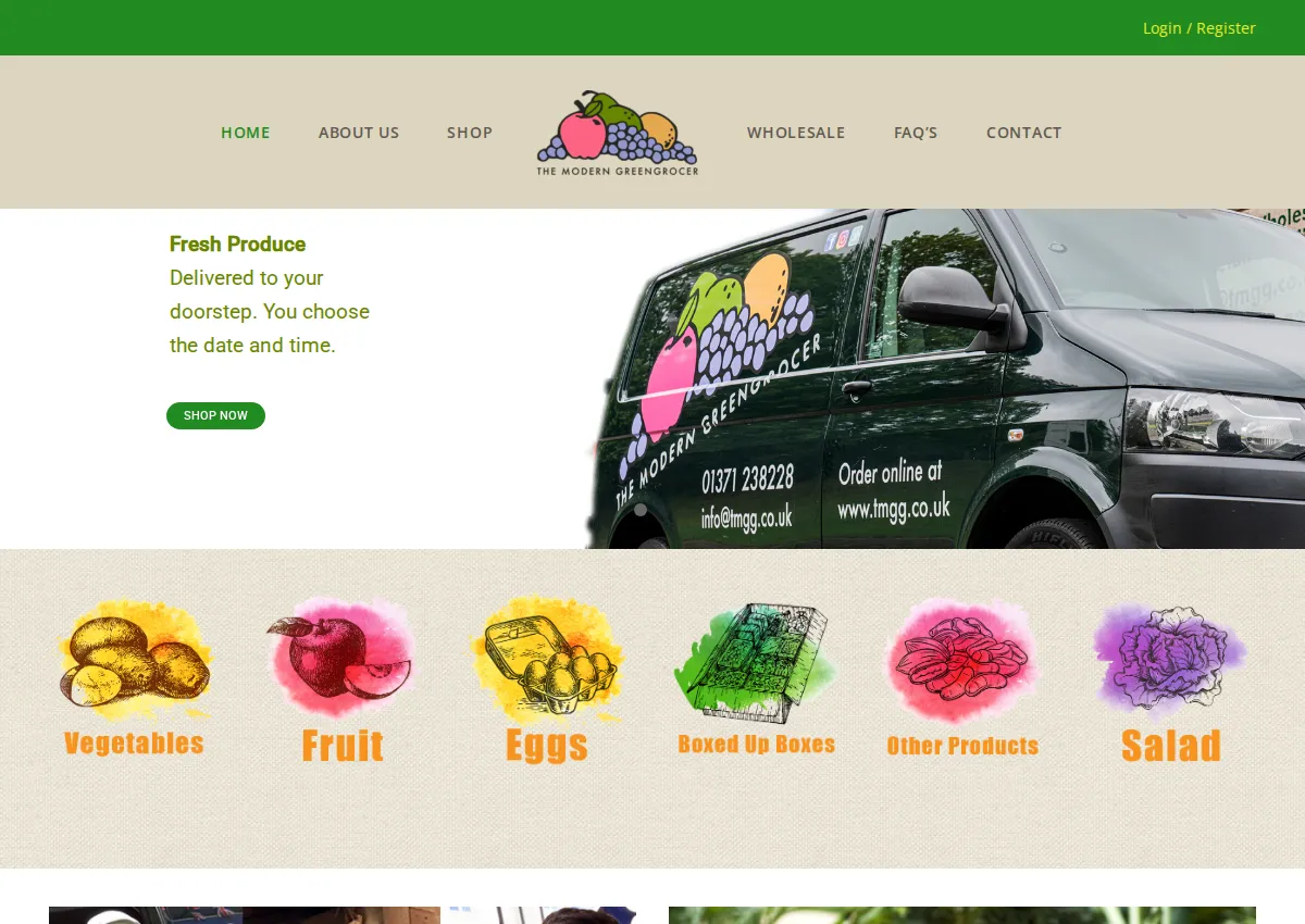 Store homepage