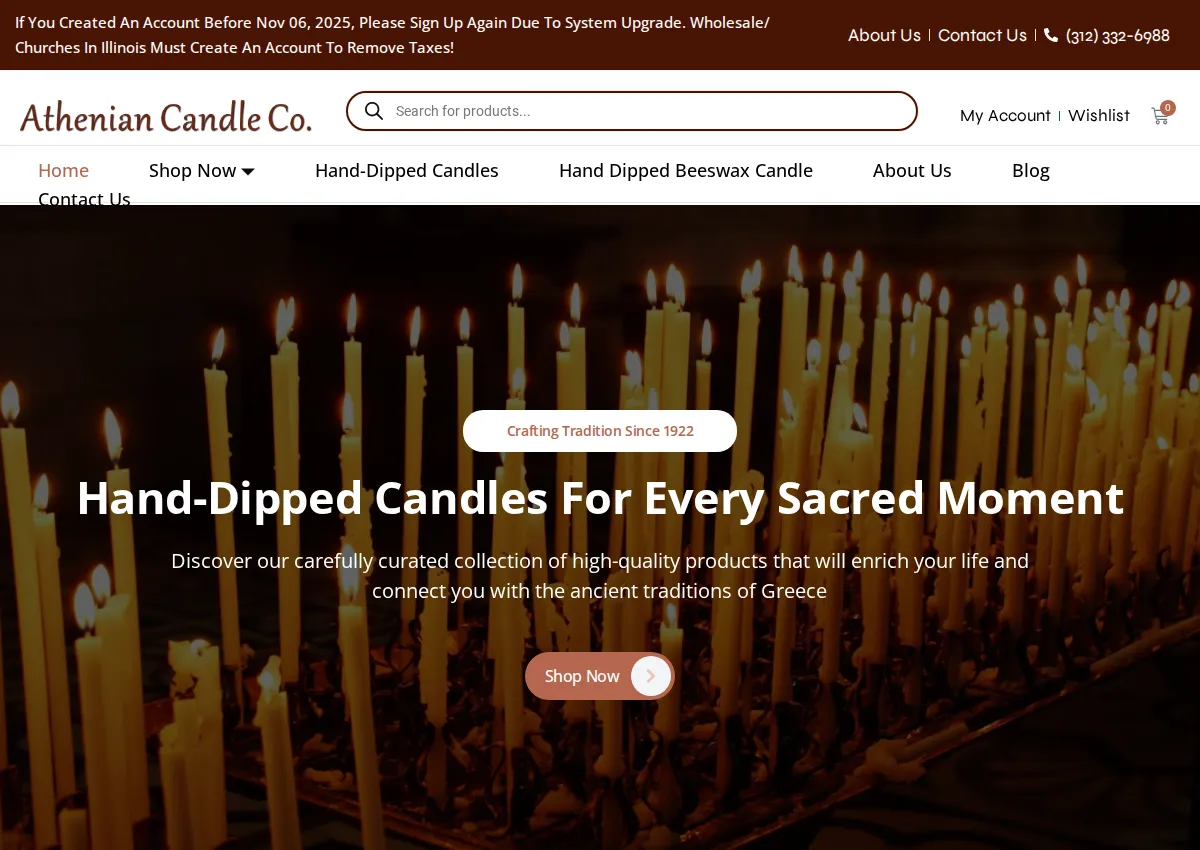 Store homepage