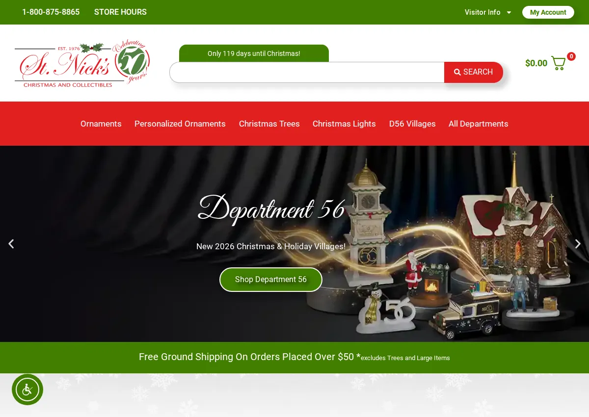 Store homepage