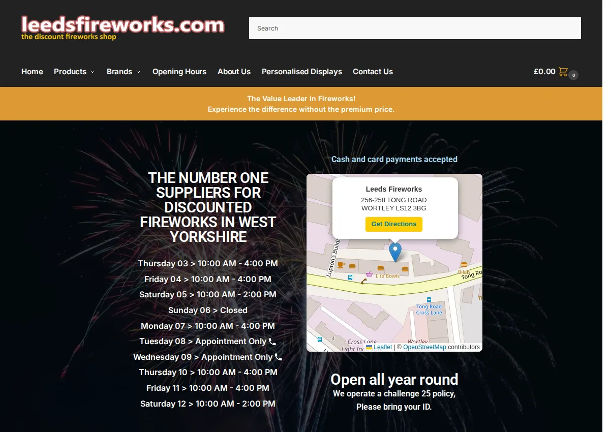 Store homepage