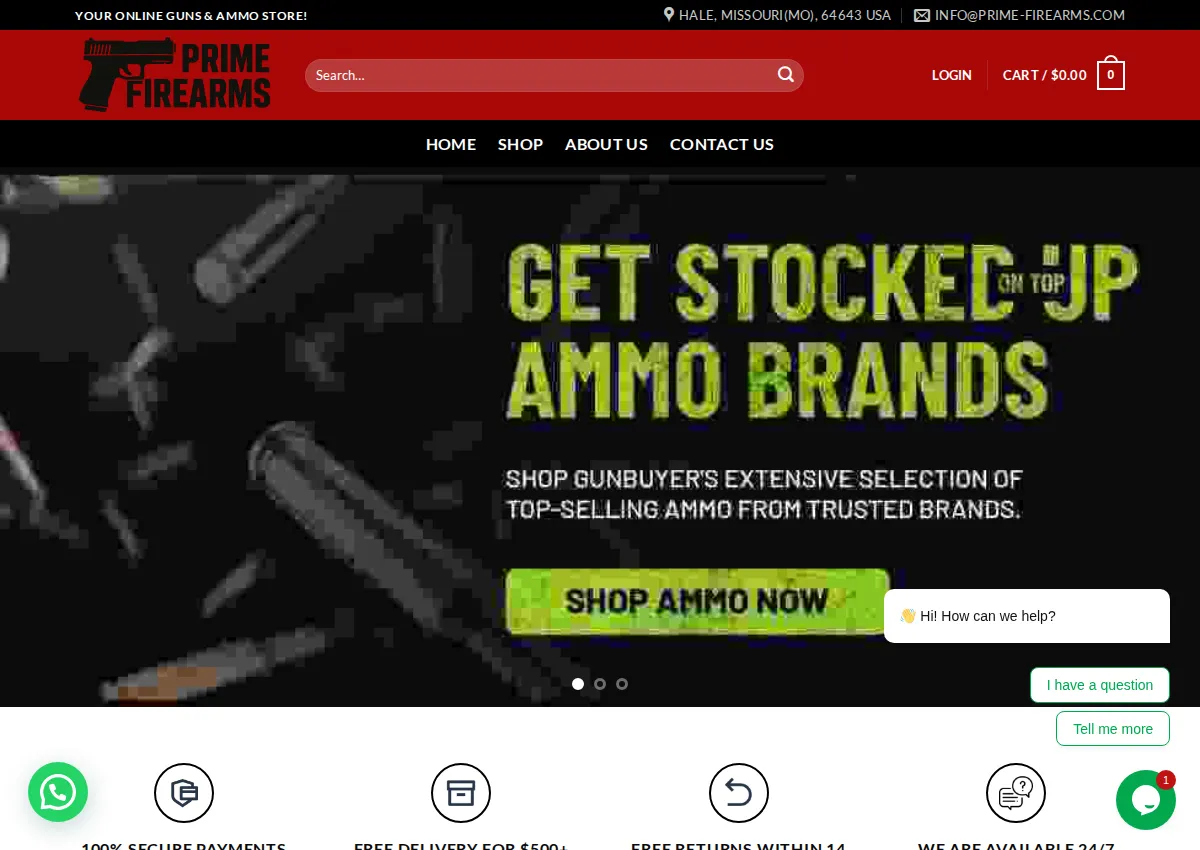 Store homepage