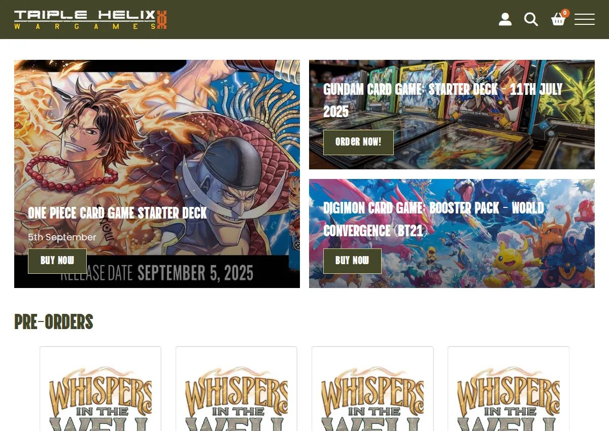Store homepage