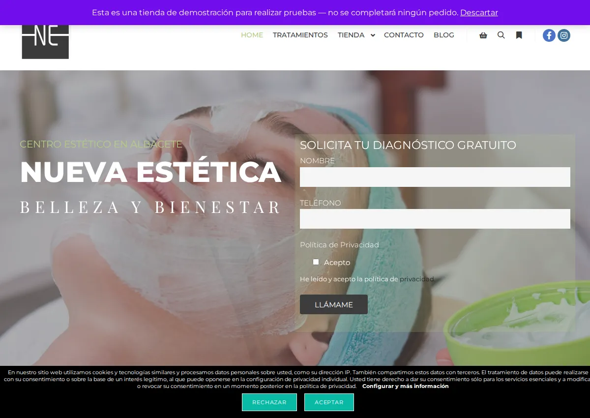Store homepage
