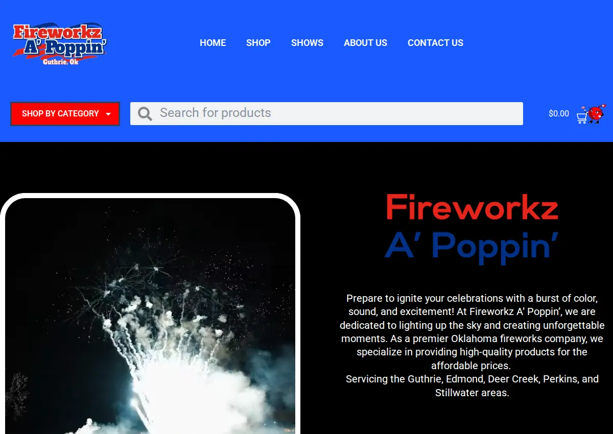 Store homepage