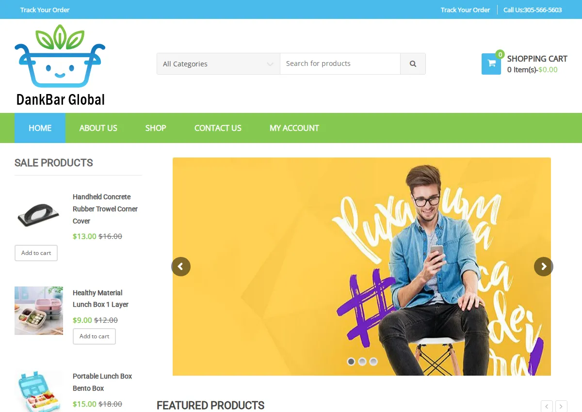 Store homepage
