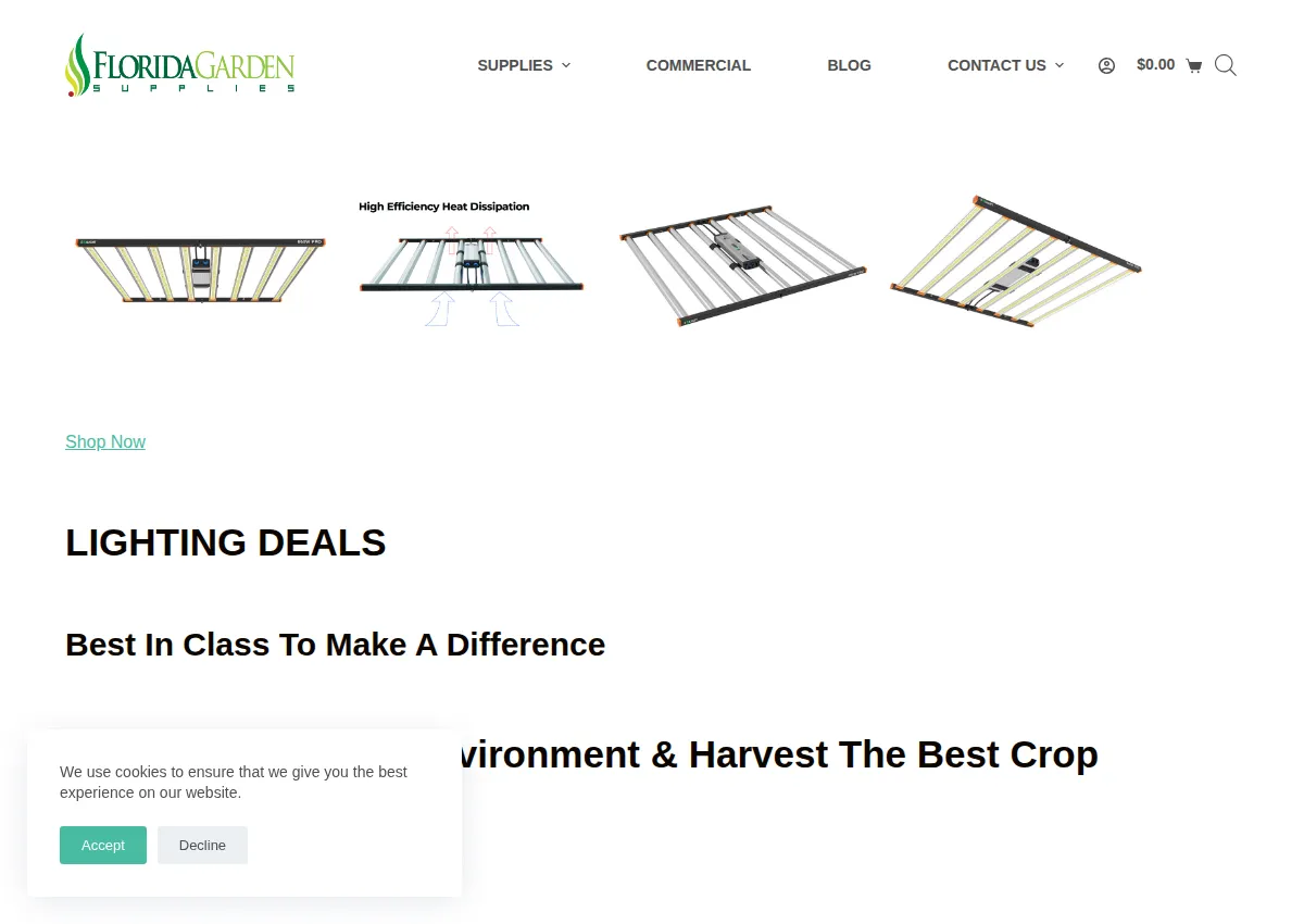 Store homepage