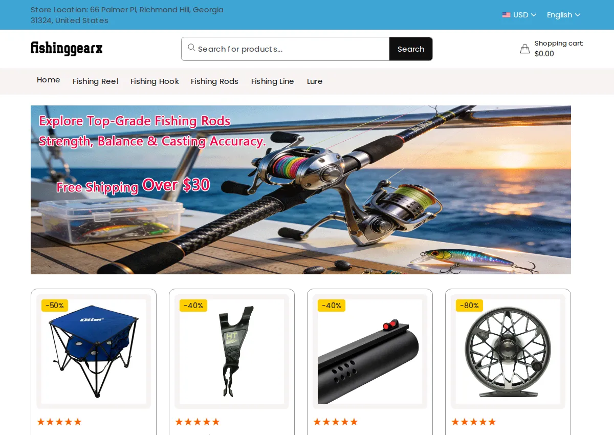 Store homepage