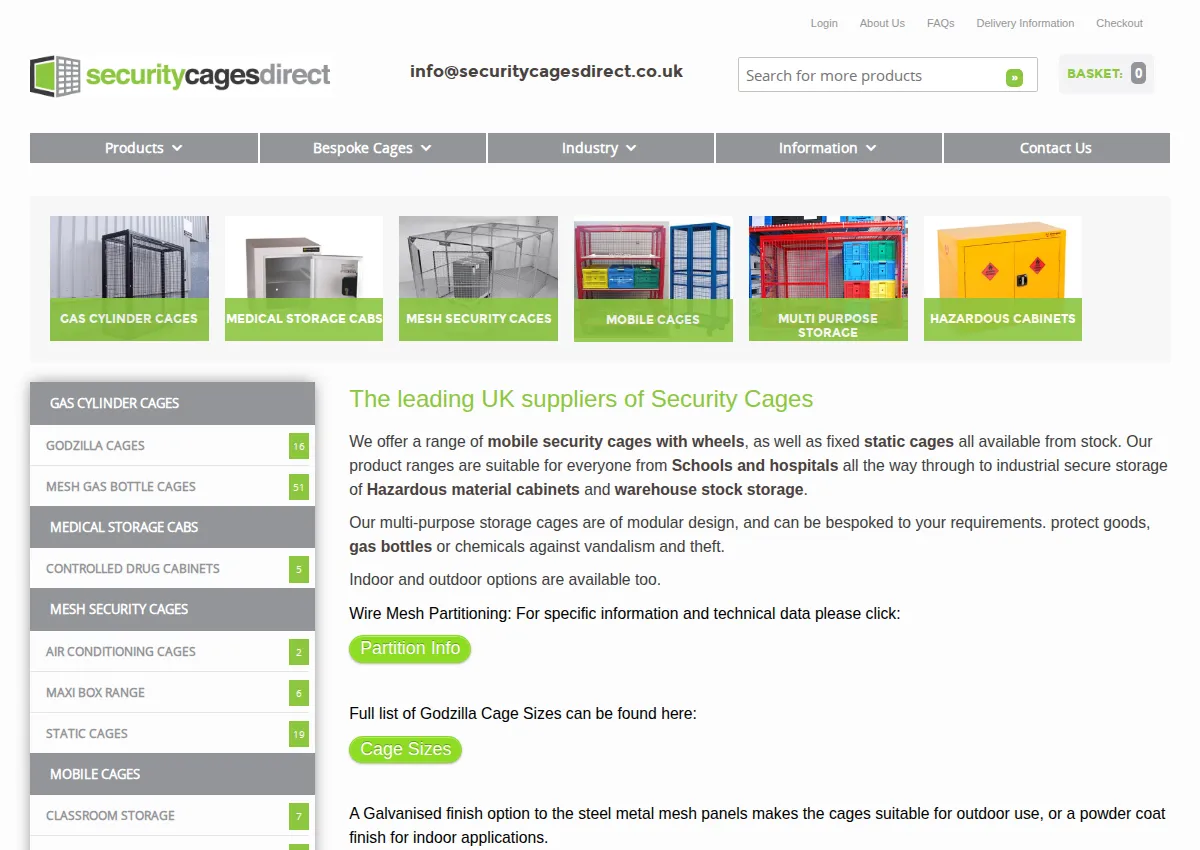 Store homepage