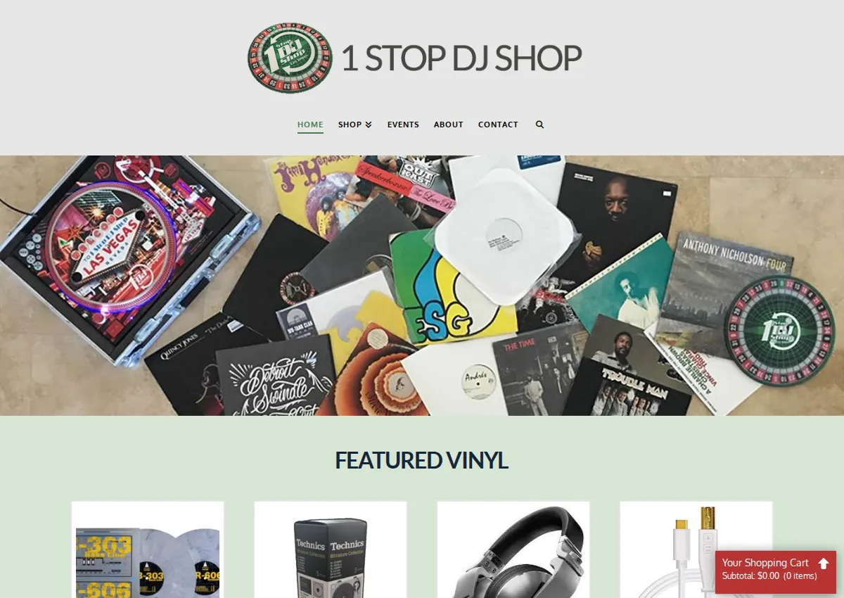 Store homepage