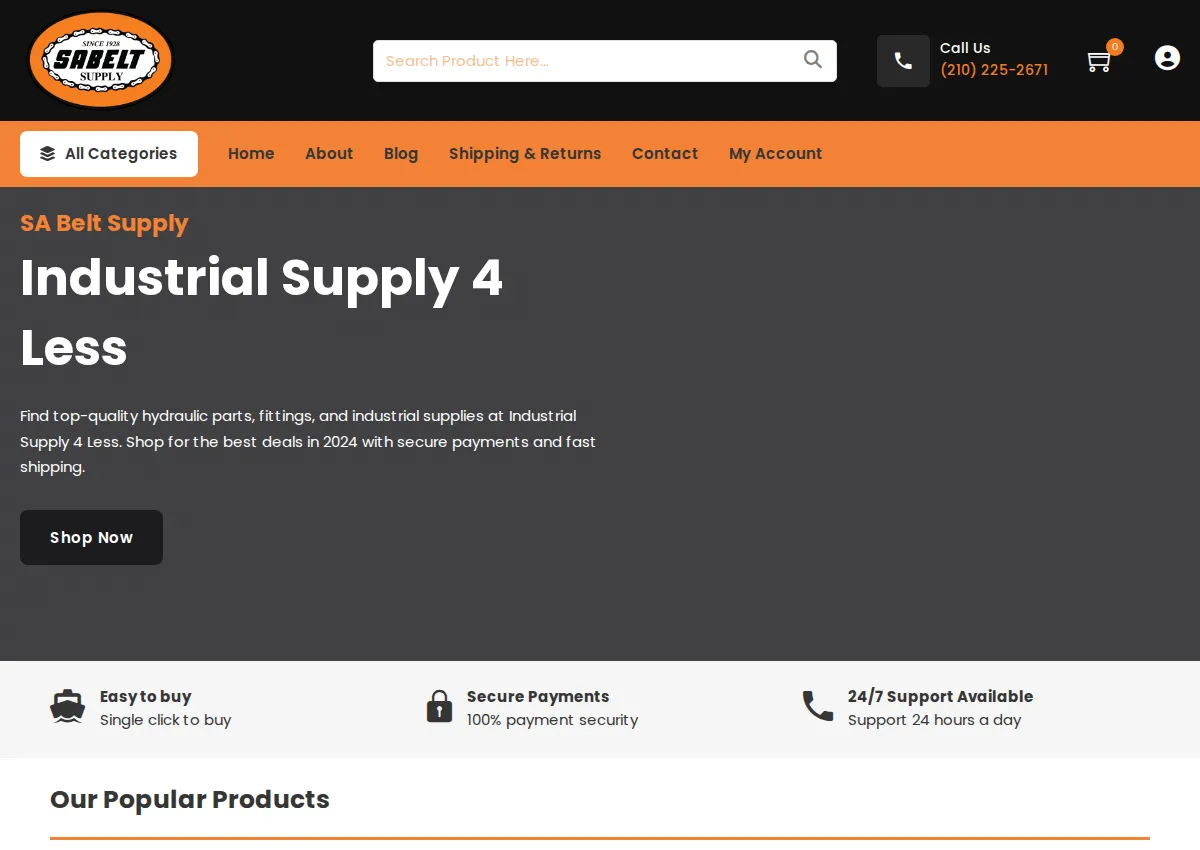 Store homepage