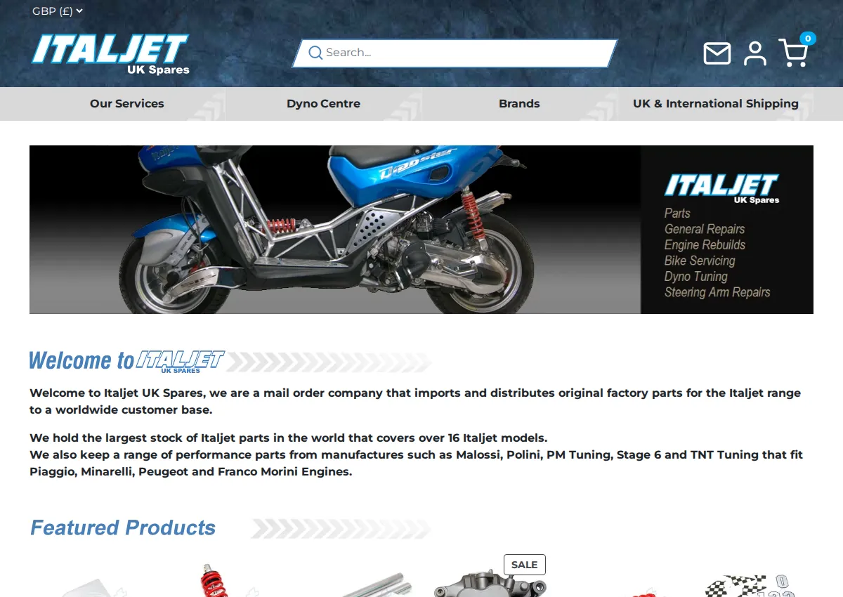 Store homepage