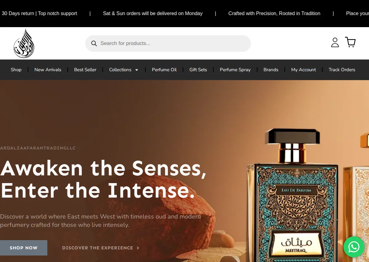 Store homepage