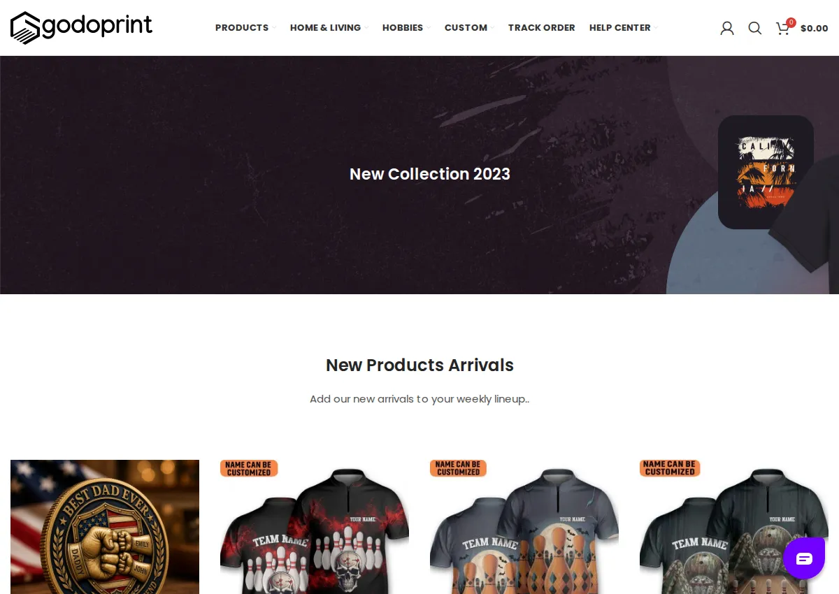 Store homepage