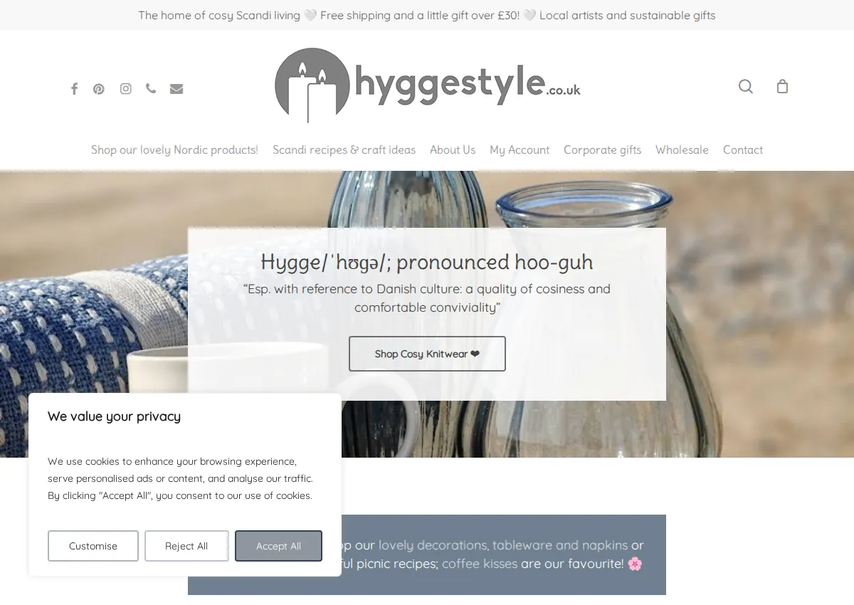 Store homepage