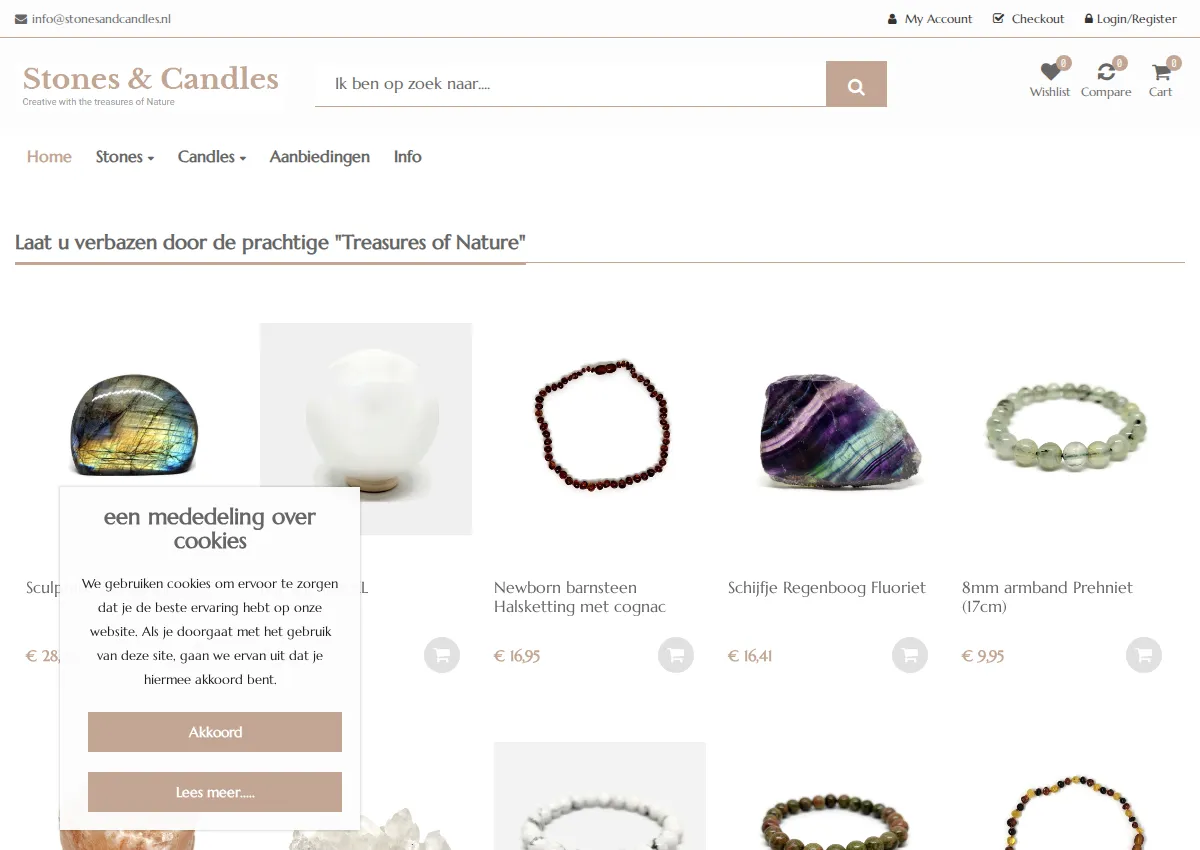 Store homepage