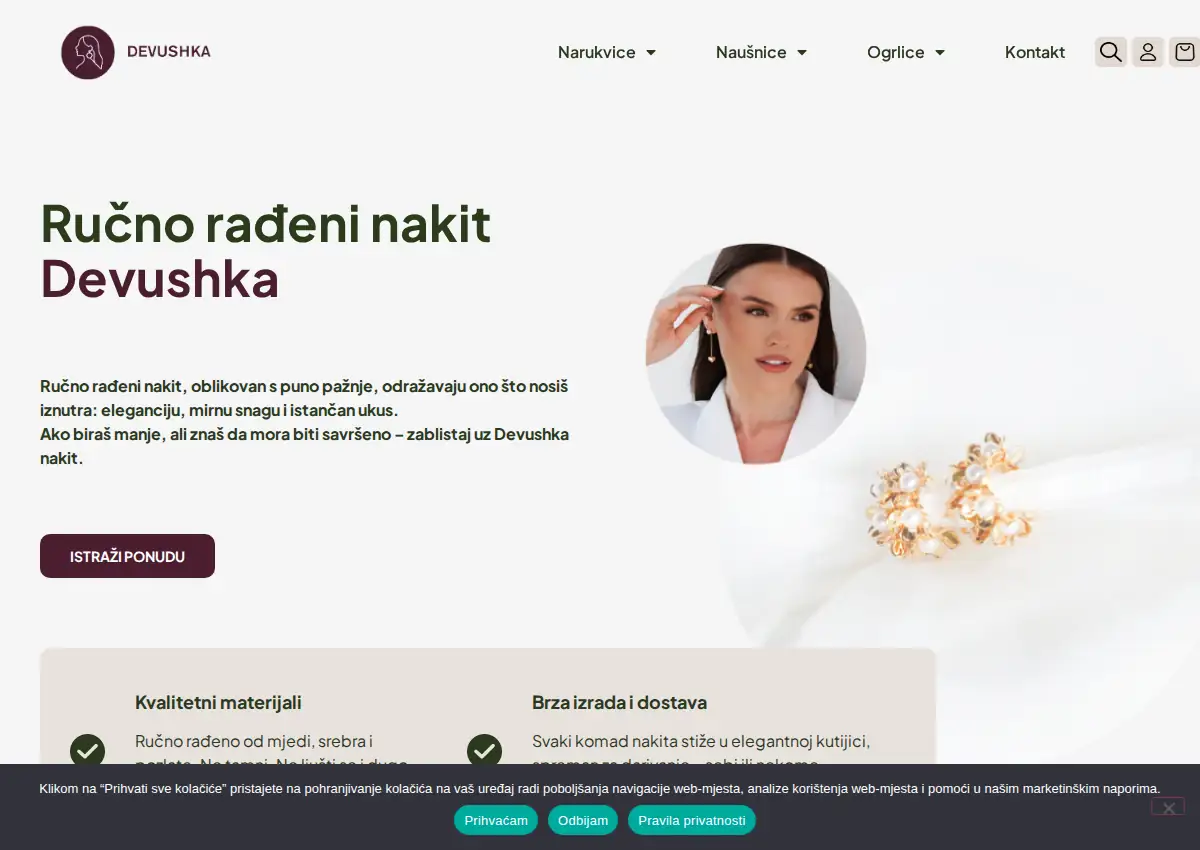 Store homepage