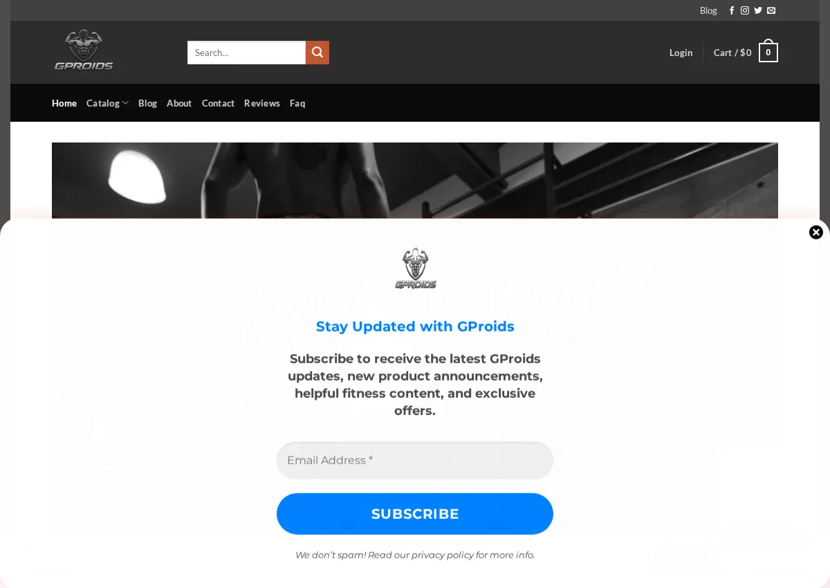 Store homepage