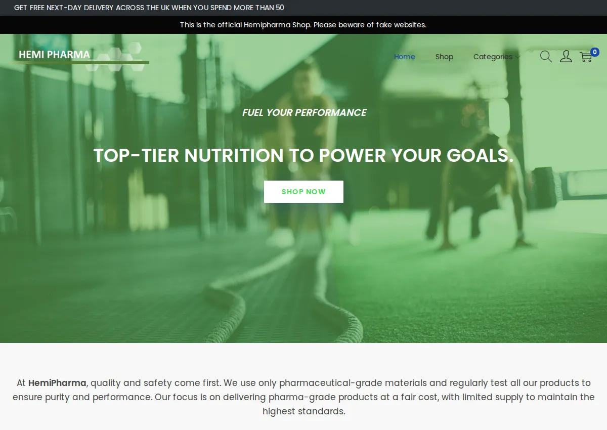 Store homepage