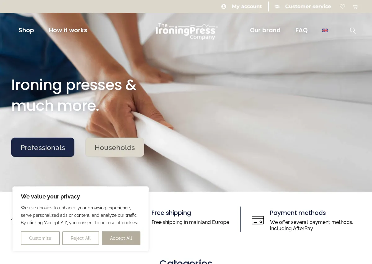 Store homepage