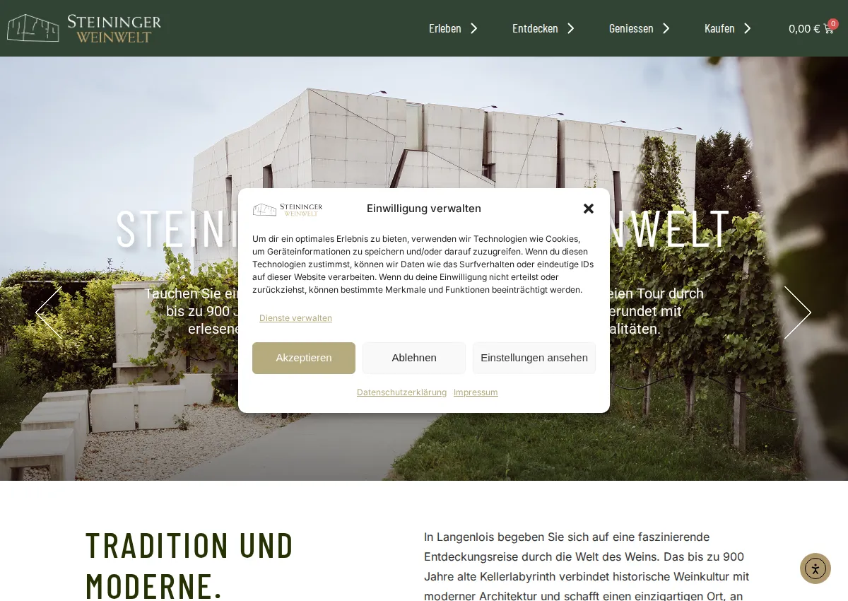 Store homepage