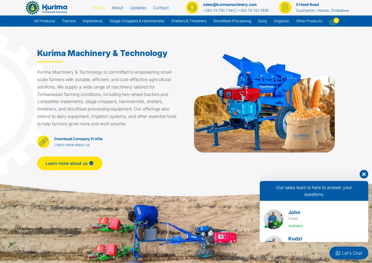 Store homepage