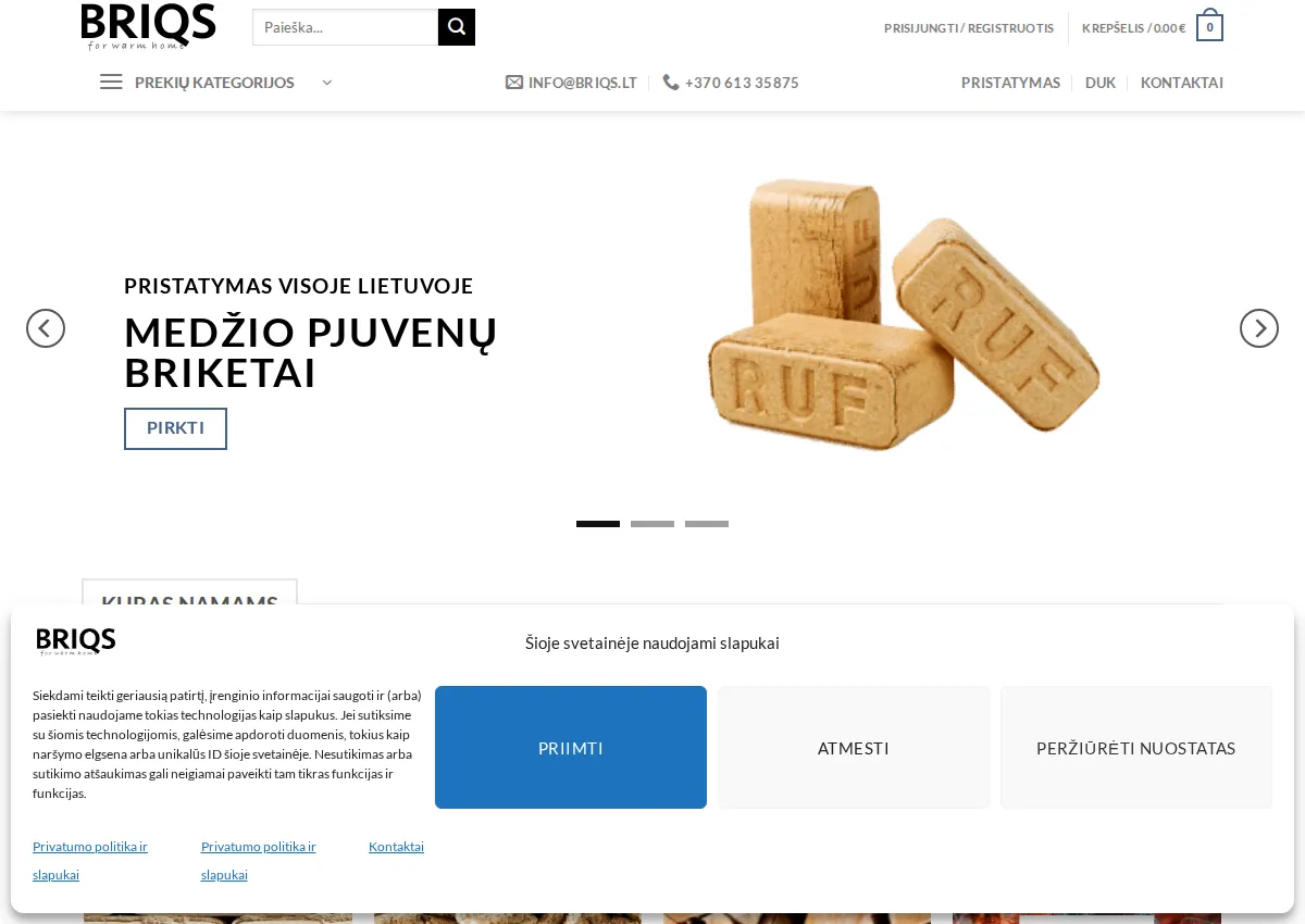 Store homepage