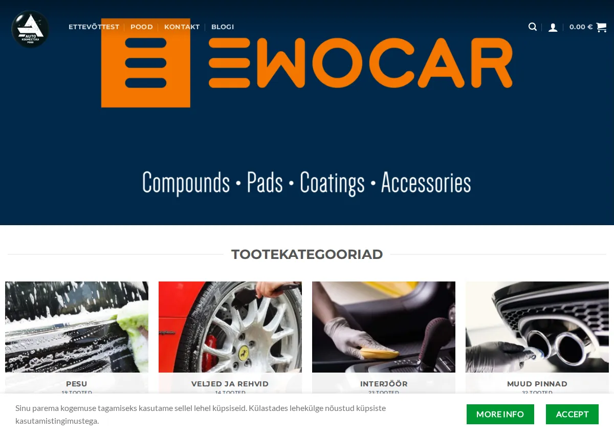 Store homepage