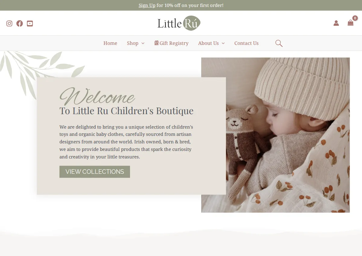 Store homepage