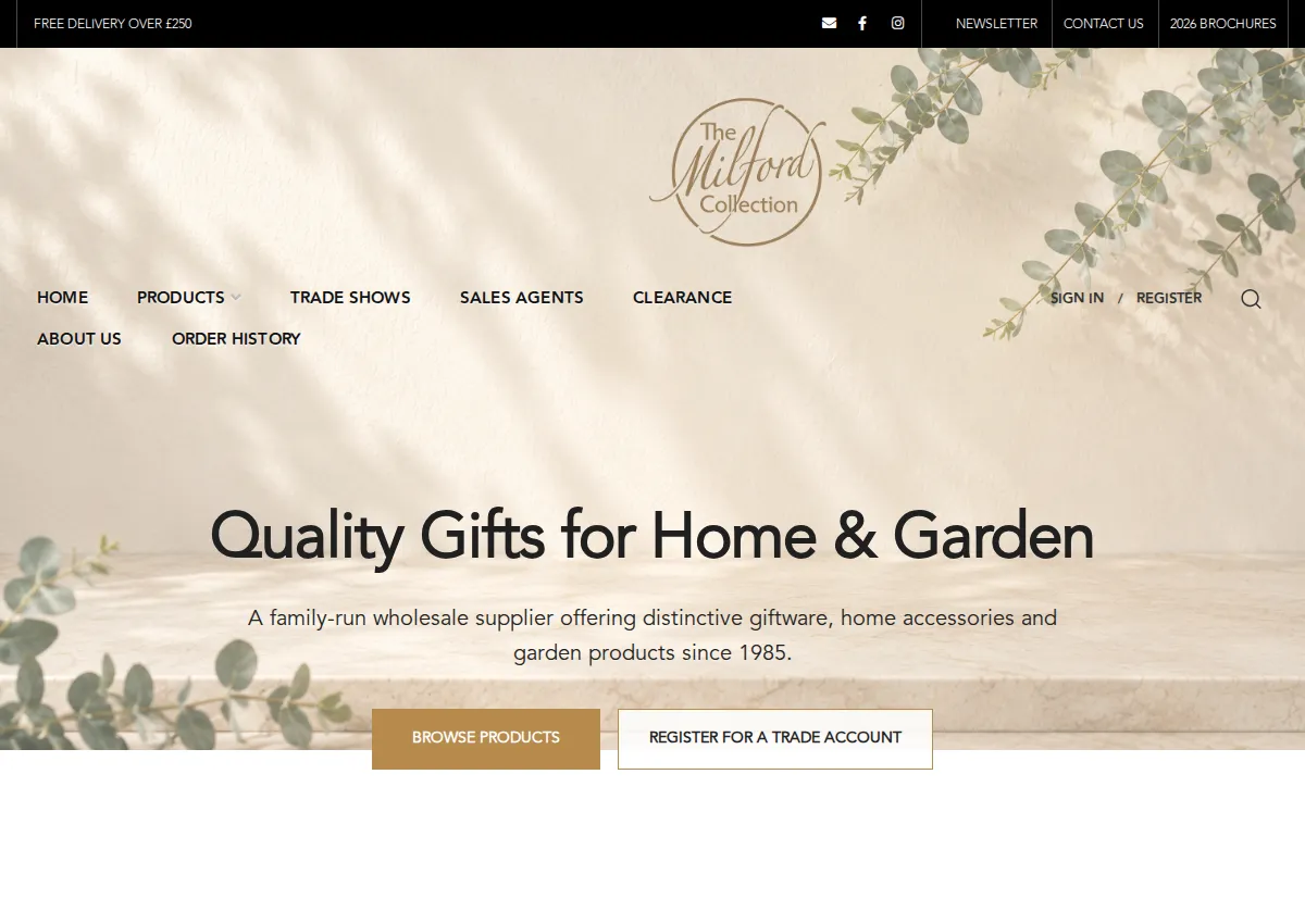 Store homepage