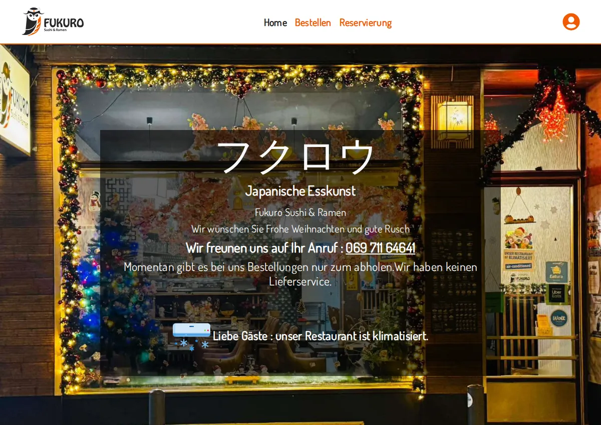 Store homepage
